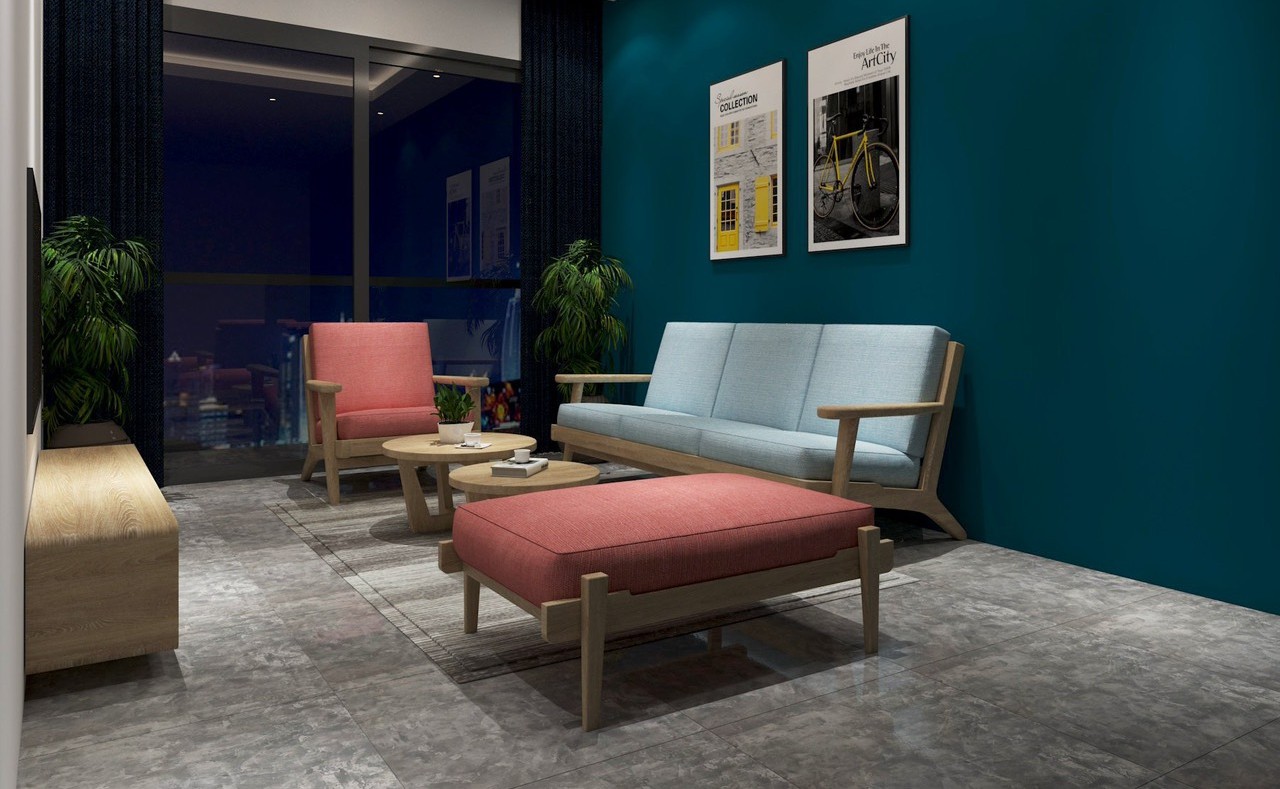 Bộ phòng khách Revo, gỗ sồi tự nhiên